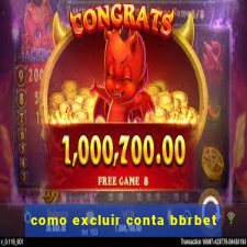 como excluir conta bbrbet